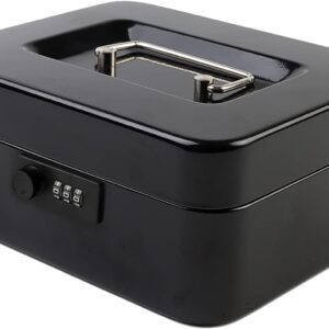 Black Combination Lock Cash Office Box