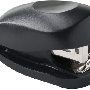 Black Mini Stapler 12-Sheet with Staples Remover