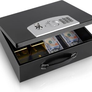 Large Black Portable Fireproof Digital Office Safe