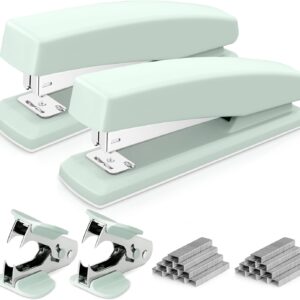 2-Pack Green 25-Sheet Stapler with Removers